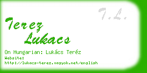 terez lukacs business card